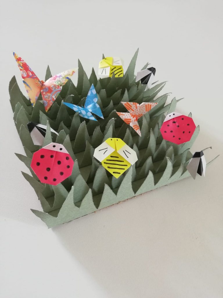origami bambini prato